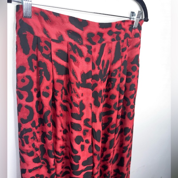 Love and Lemonade Red Leopard Wide-Leg Pant Boho Hippie | Size Large - Picture 5 of 9